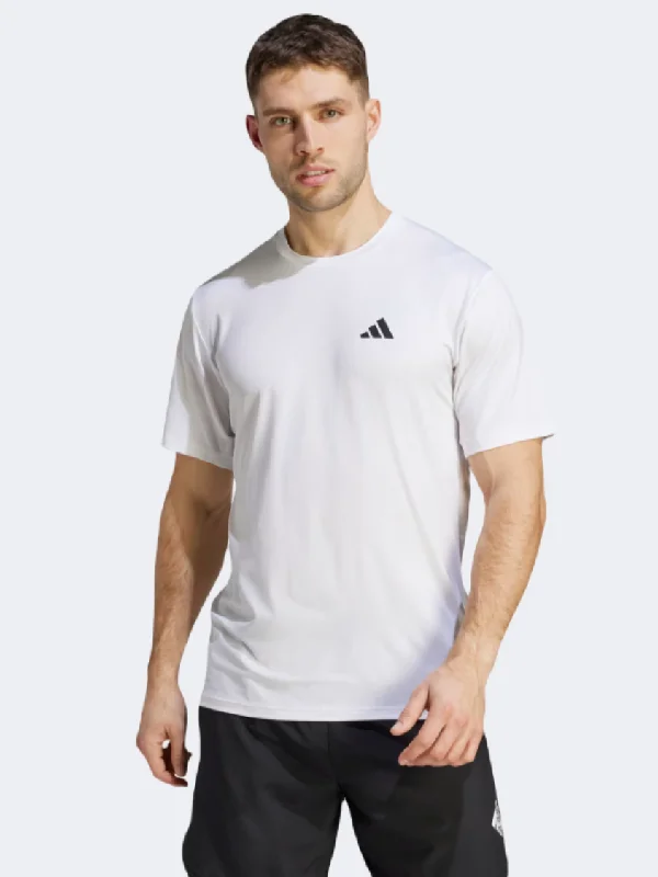 Men's short-sleeve fair-trade casual tee-Adidas Essential Stretch Men Training T-Shirt White/Black