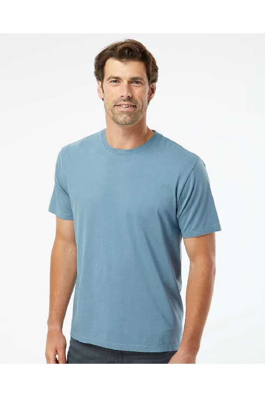 Men's short-sleeve subtle pattern tee-SoftShirts Mens Organic Short Sleeve Crewneck T-Shirt - Slate Blue