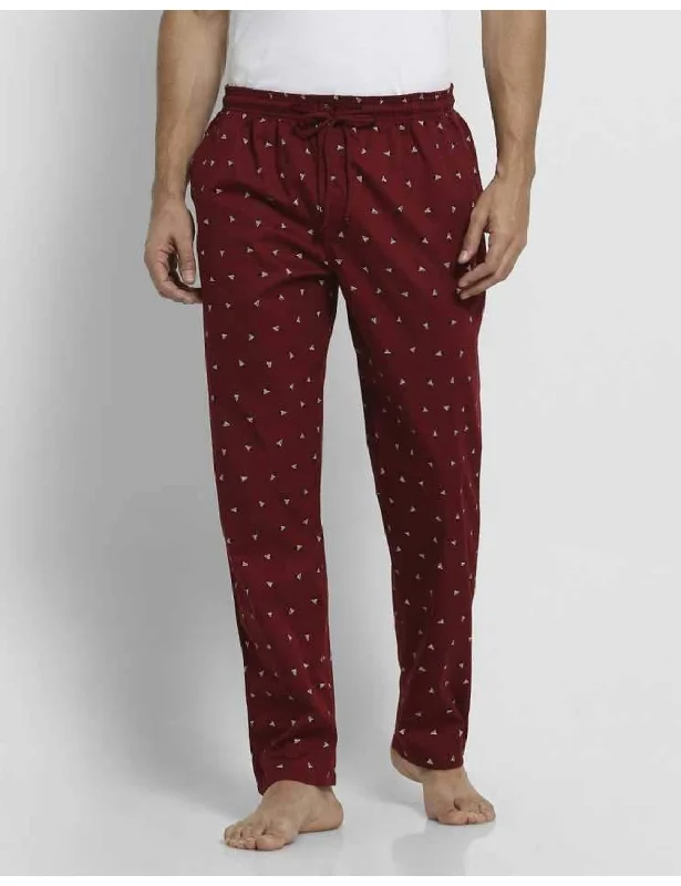 men's tapered navy pants-Van Heusen Men's Pyjama Bottom Maroon