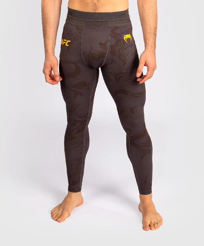 men's beige slim pants-UFC Fusion by Venum Fight Week Men’s Performance Tight - Earthen Brown