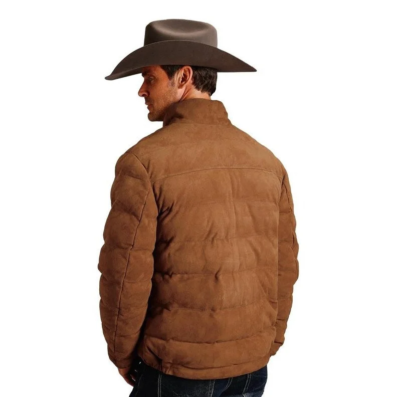 Men's factory jackets-Stetson Western Jacket Mens Leather Caramel 11-097-0539-6633 TA