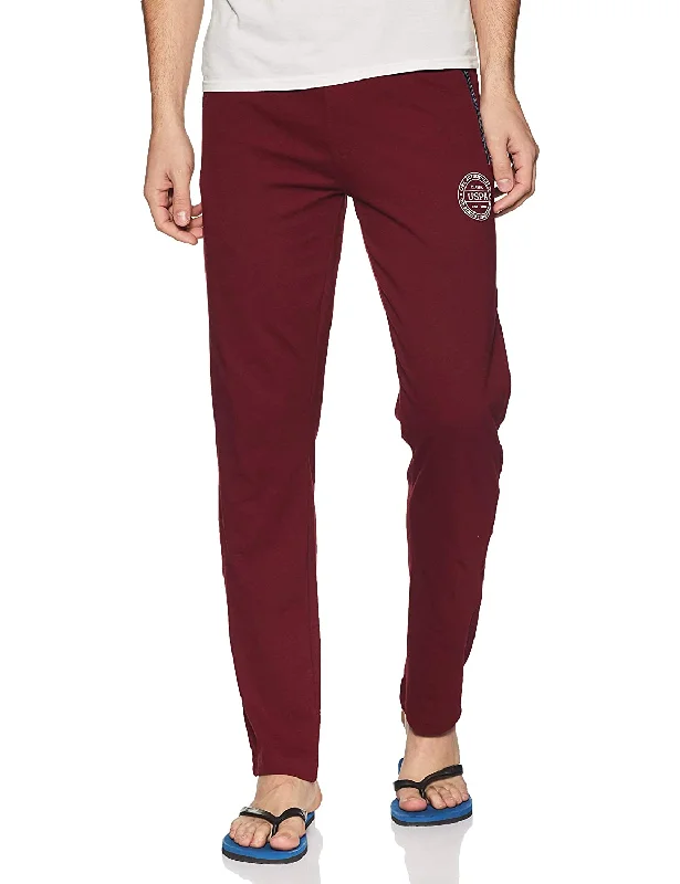 men's formal gray pants-US Polo Assn. Men's Cotton Track Pants Red Lower