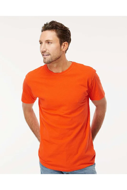 Men's short-sleeve polka dot summer tee-M&O Mens Gold Soft Touch Short Sleeve Crewneck T-Shirt - Orange