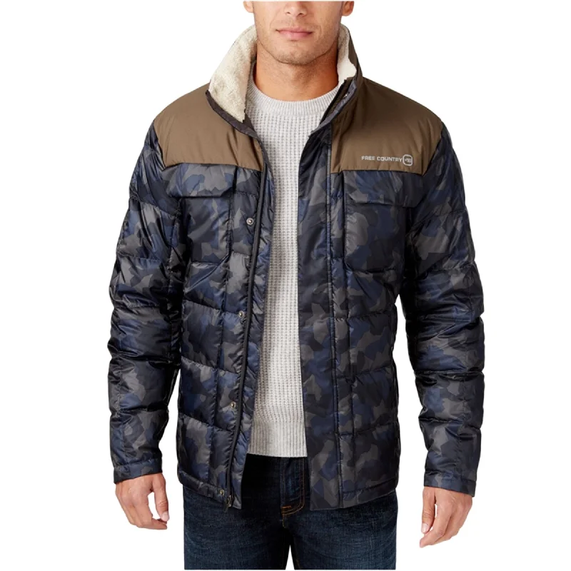 Men's firefighter jackets-Free Country Mens Down Puffer Jacket