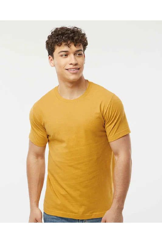 Men's short-sleeve sustainable bamboo shirt-Tultex Mens Fine Jersey Short Sleeve Crewneck T-Shirt - Ginger Gold