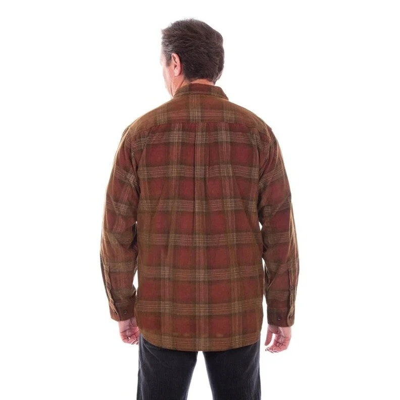 Men's marine jackets-Scully Western Jacket Mens Sherpa Lined Flannel Shirt F0_5290