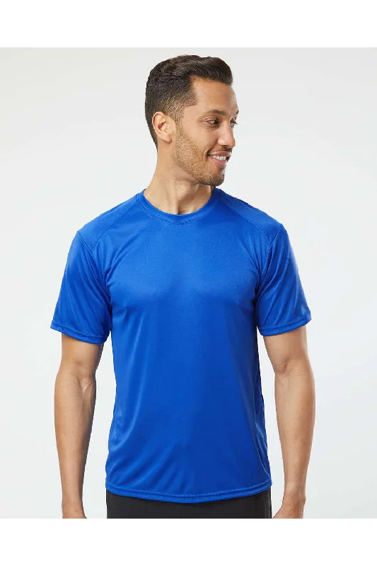 Men's short-sleeve faded denim tee-Paragon Mens Islander Performance Moisture Wicking Short Sleeve Crewneck T-Shirt - Royal Blue