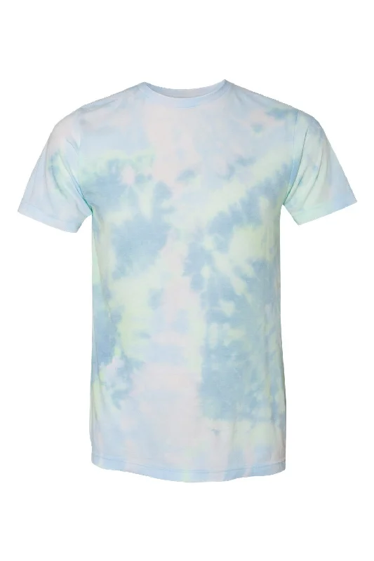 Men's short-sleeve neon green top-Dyenomite Mens Dream Tie Dyed Short Sleeve Crewneck T-Shirt - Green