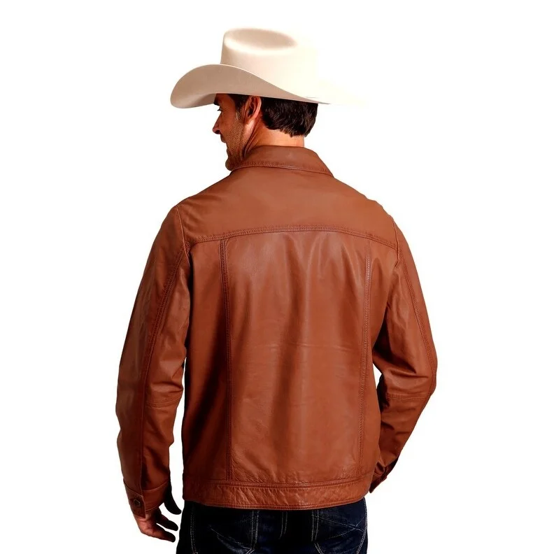 Men's gust jackets-Stetson Western Jacket Mens Smooth Jean Style 11-097-0539-6637 BR