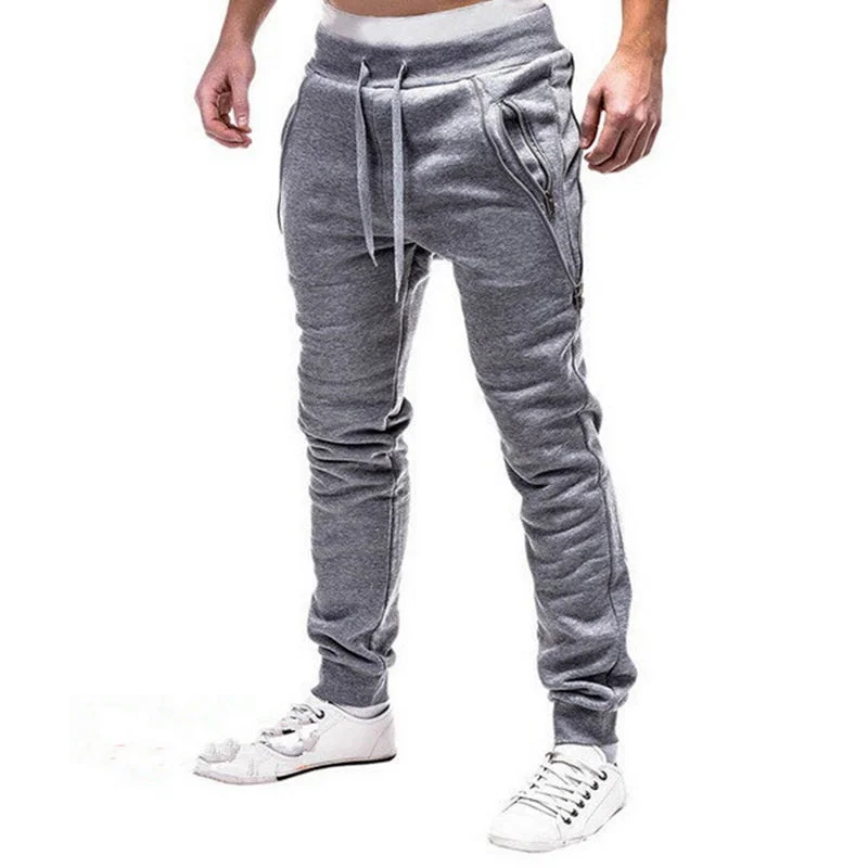 men's green relaxed pants-HEFLASHOR 2020 Male New Fashion Hip Pop Pants Men Sweatpants Slacks Casual Elastic Joggings Sport Solid Baggy Pockets Trousers