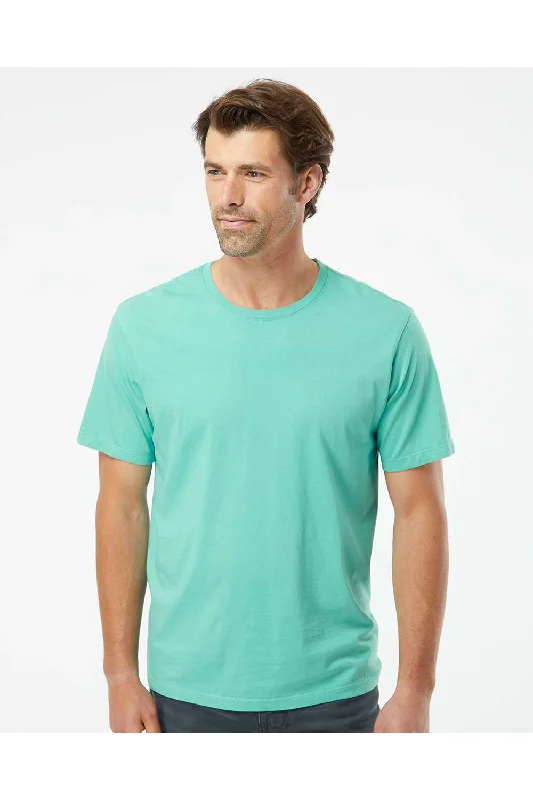 Men's short-sleeve muted tone shirt-SoftShirts Mens Organic Short Sleeve Crewneck T-Shirt - Seafoam Green