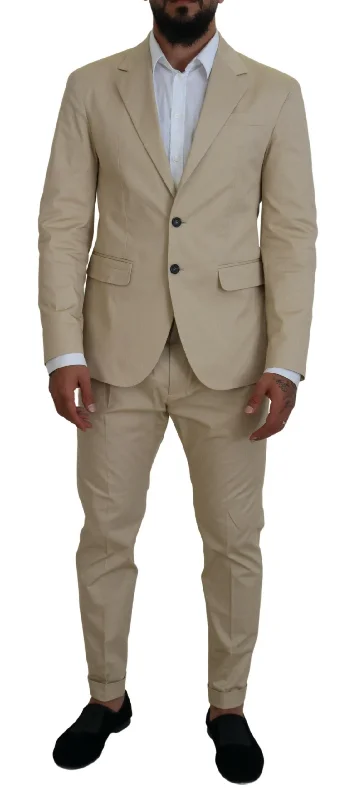 Men's horizon jackets-Dsqua²  Cotton Single Breasted 2 Piece CIPRO Men's Suit