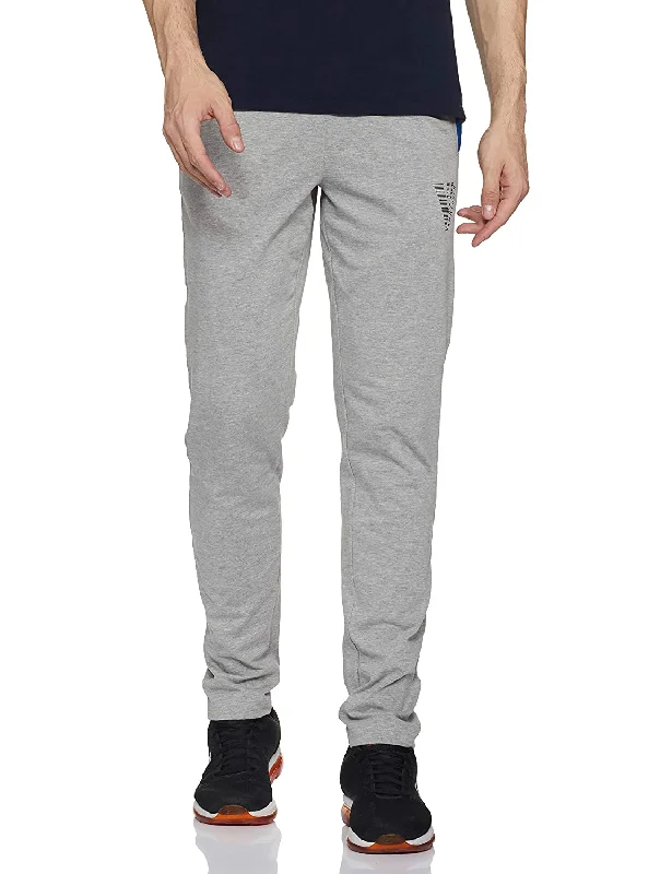 men's casual black pants-Van Heusen Solid Men Cotton Grey Track Pants Joggers