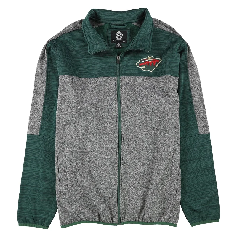 Men's regular-fit jackets-G-III Sports Mens Minnesota Wild Jacket, Grey, Large