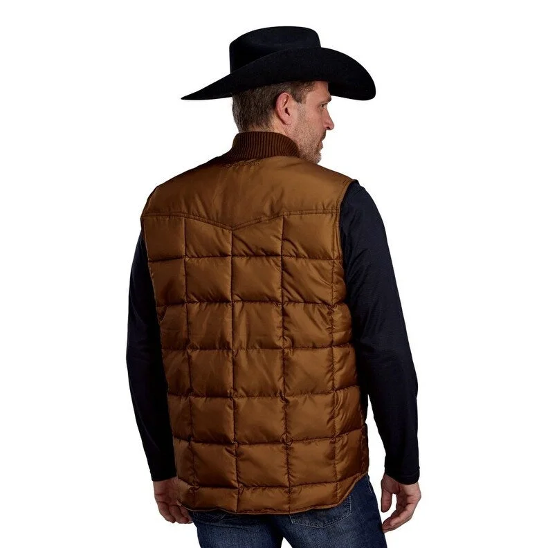 Men's canyon jackets-Roper Western Vest Mens Price Point OPP Brown 03-097-0763-0603 BR