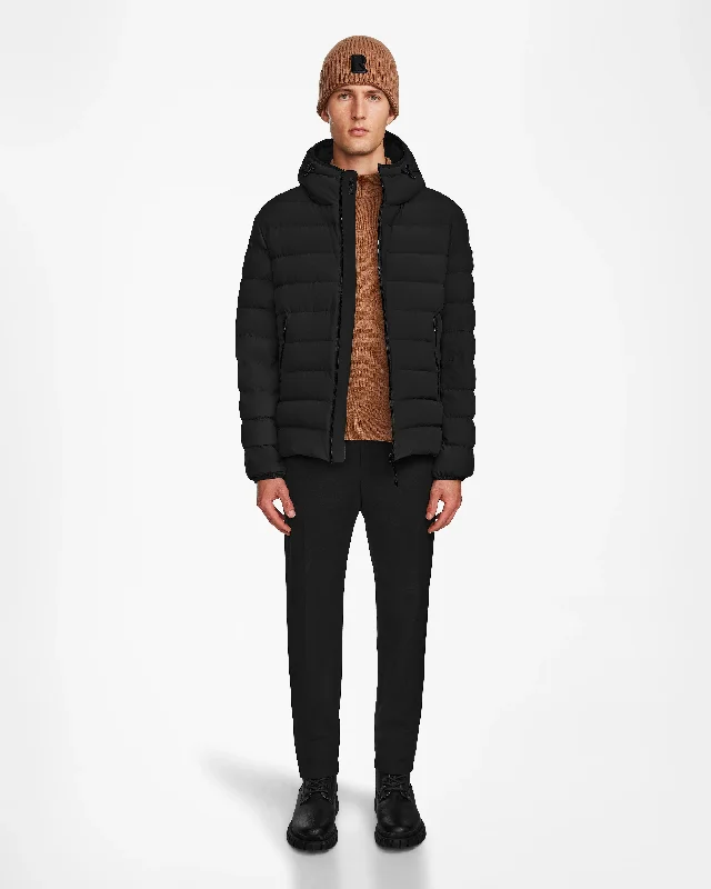 Men's knitted jackets-JOHNNY MEN'S MATTE LIGHT DOWN JACKET