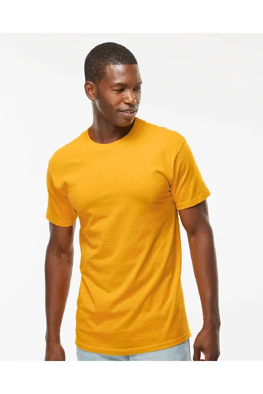 Men's short-sleeve hiking gray shirt-M&O Mens Gold Soft Touch Short Sleeve Crewneck T-Shirt - Gold