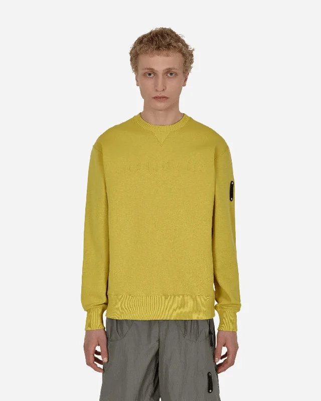 Men's hoodie with heavy duty-Gradient Crewneck Sweatshirt Yellow