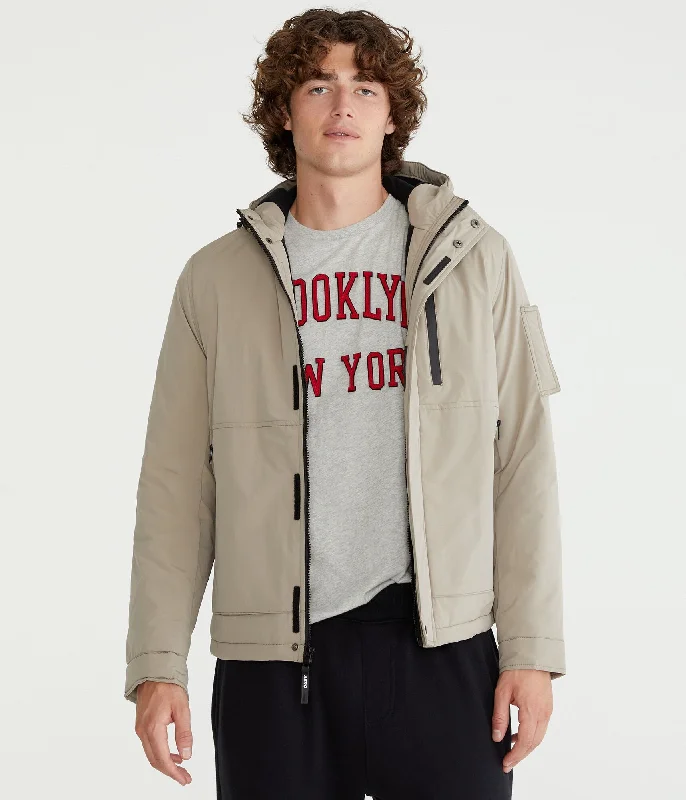 Men's legend jackets-Aeropostale Hooded All Weather Jacket