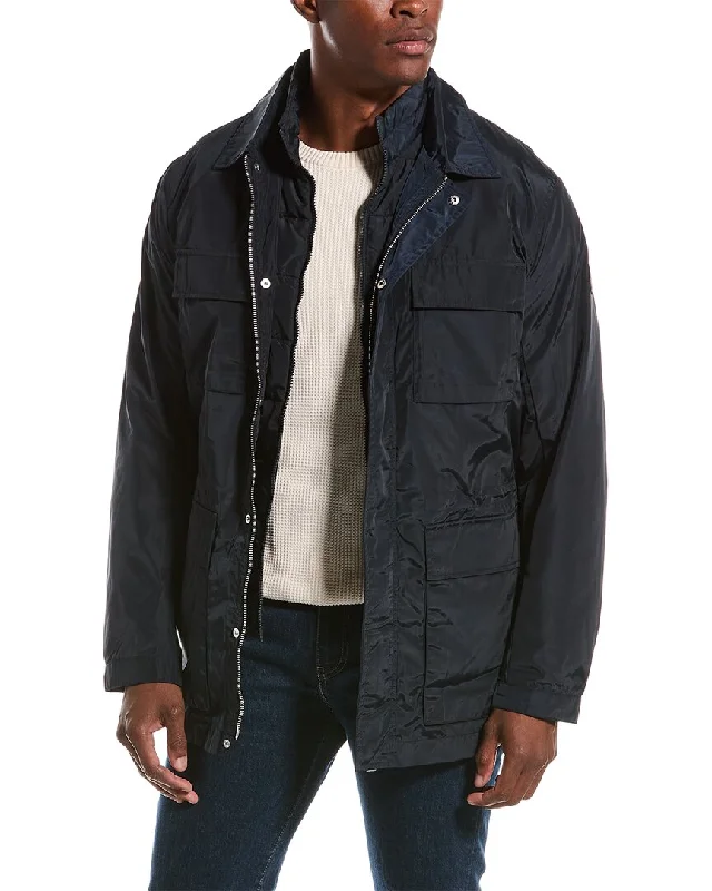 Men's sculptor jackets-Armani Exchange Caban 2-In-1 Coat