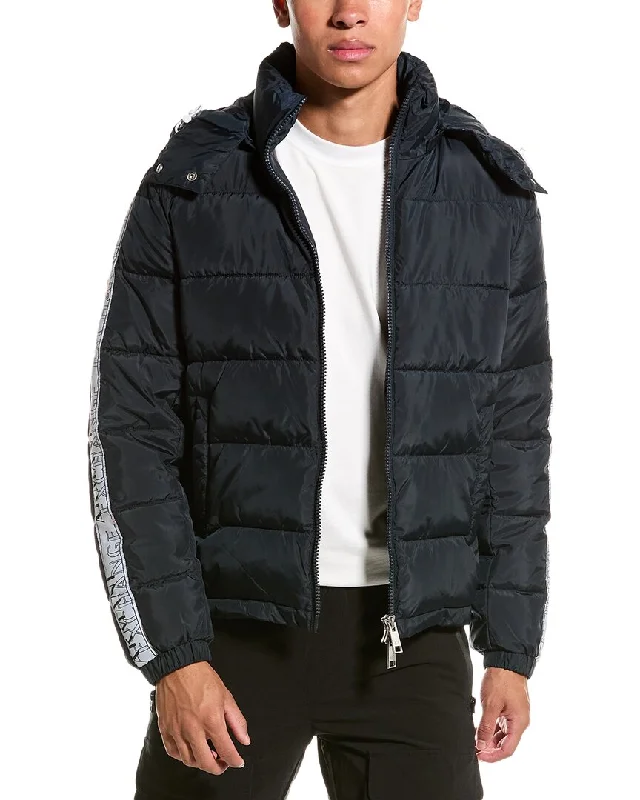 Men's rider jackets-Armani Exchange Logo Tape Puffer Coat