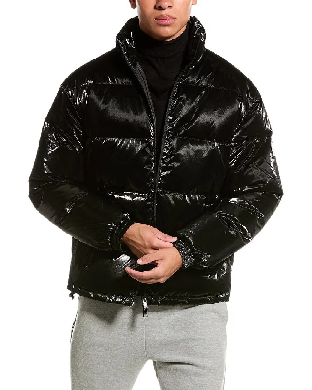 Men's jogger jackets-Armani Exchange Quilted Puffer Down Coat