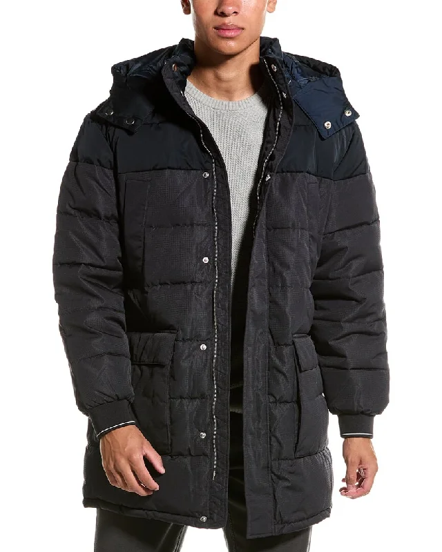 Men's musician jackets-Armani Exchange Quilted Trench Coat