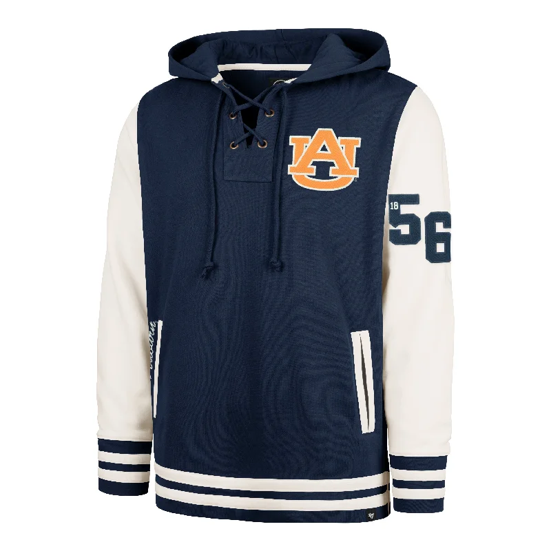 Men's hoodie for down time-AUBURN TIGERS LETTERMAN FIELD LATERAL '47 LACER HOOD