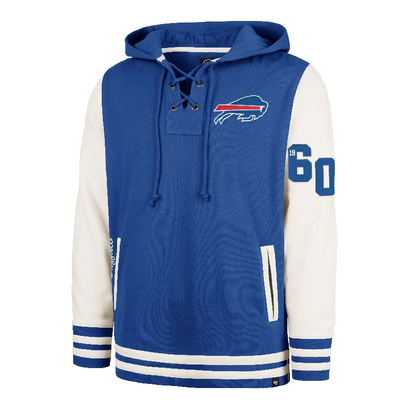 Men's hoodie with holographic print-BUFFALO BILLS LETTERMAN FIELD LATERAL '47  LACER HOOD