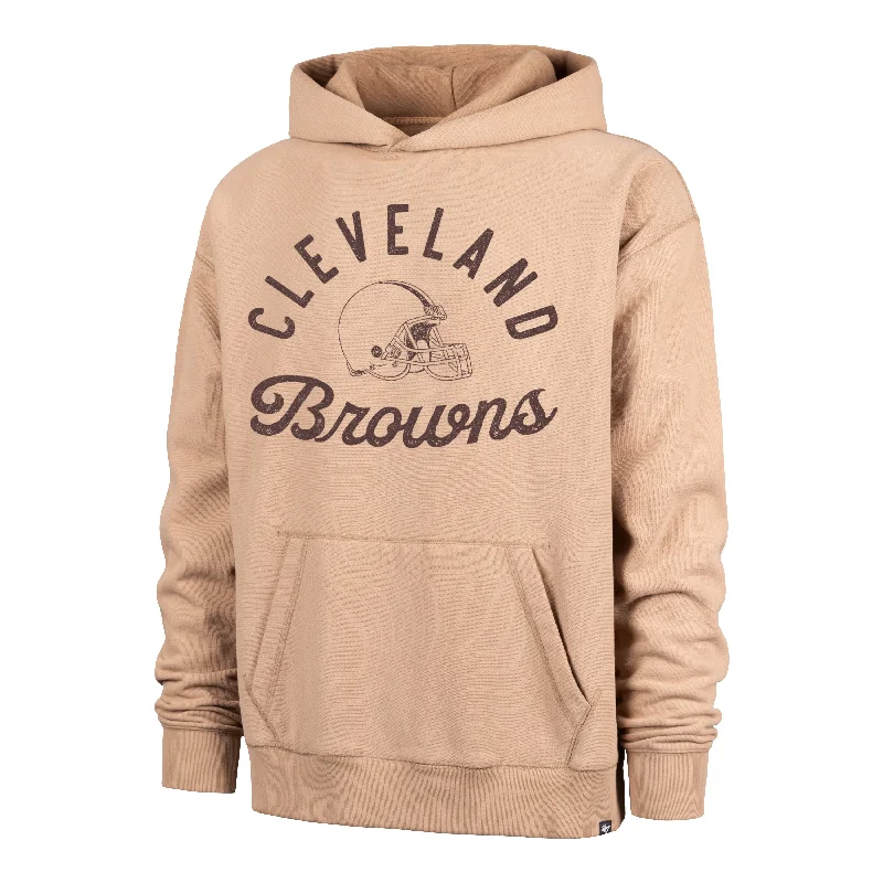 Men's hoodie with stretch fabric-CLEVELAND BROWNS DUSTED BOWLINE '47 FOUNDATION RIVER HOODIE