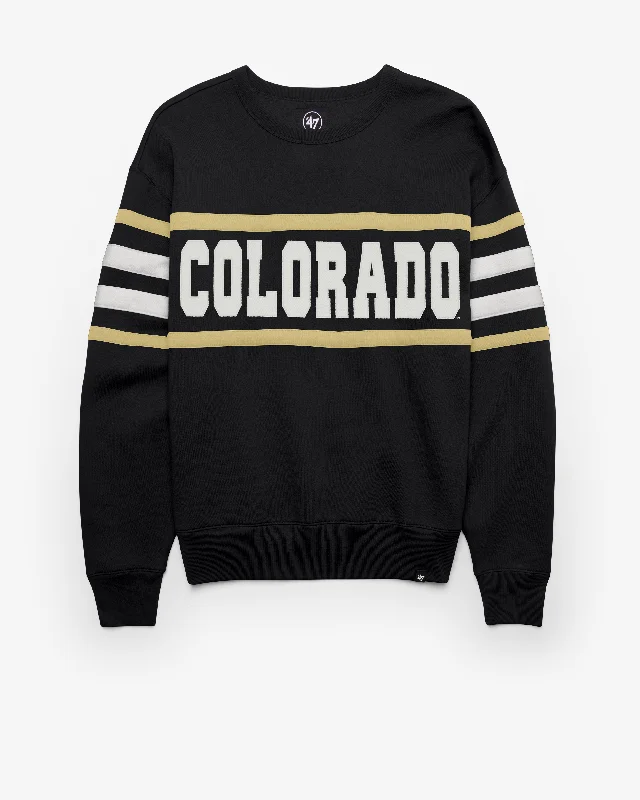 Men's hoodie for city walks-COLORADO BUFFALOES COACHES CORNER OVATION '47 LOWER EAST CREW