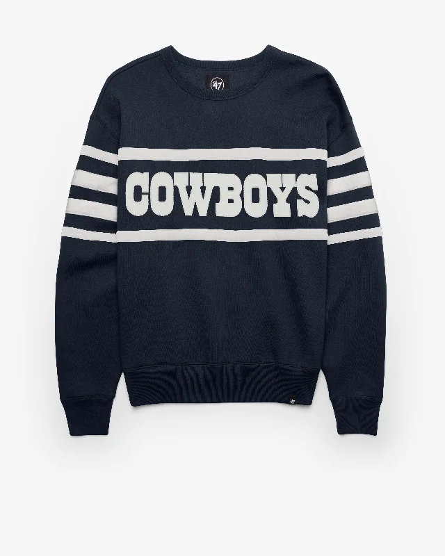 Men's hoodie with embossed logo-DALLAS COWBOYS COACHES CORNER OVATION '47 LOWER EAST CREW