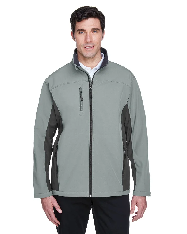 Men's suburban jackets-Devon & Jones Men's Soft Shell Colorblock Jacket