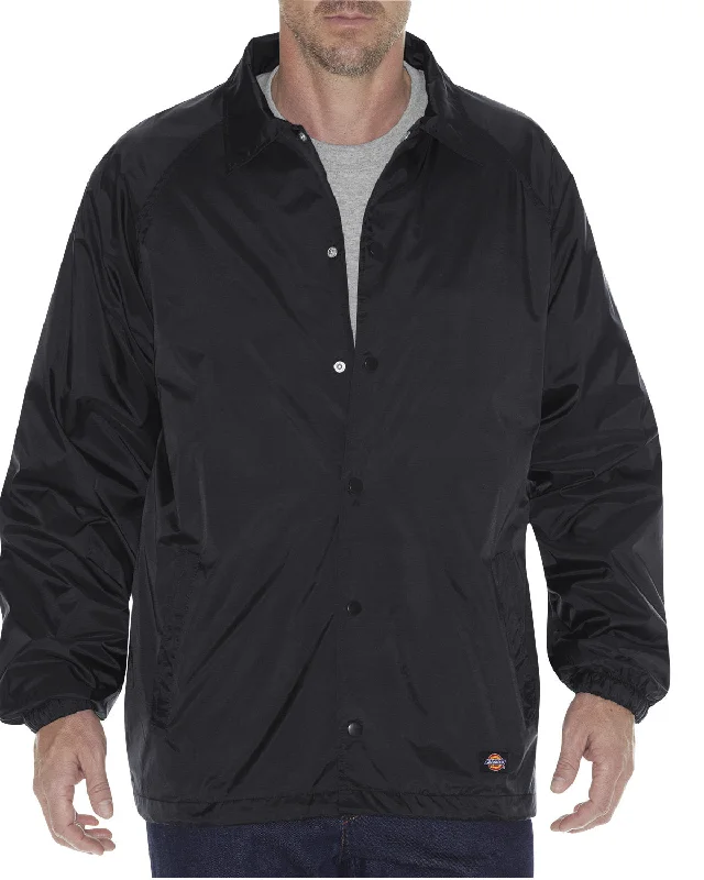 Men's stream jackets-Dickies Unisex Snap Front Nylon Jacket