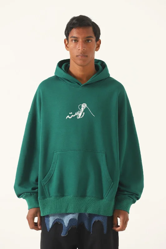 Men's hoodie for stargazing-"91 IN THE BRONX" SEA GREEN HOODIE