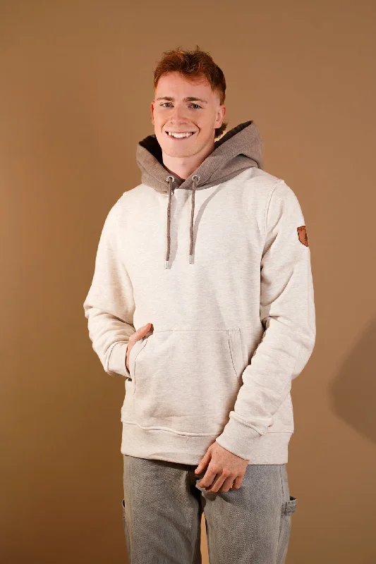 Men's hoodie for teens-Jaxon Heather Oatmeal Hoodie