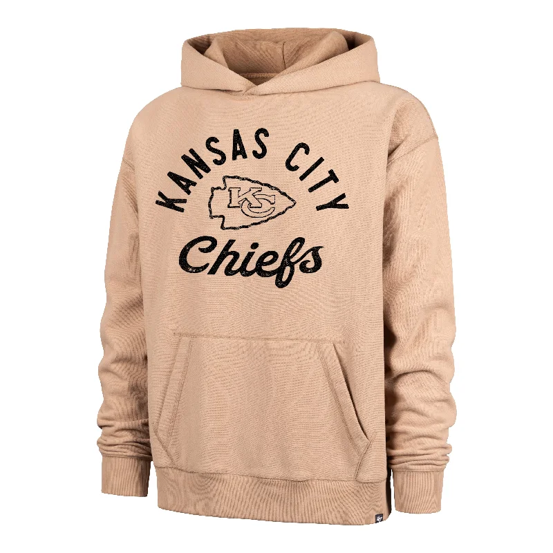 Men's hoodie with deep pockets-KANSAS CITY CHIEFS DUSTED BOWLINE '47 FOUNDATION RIVER HOODIE