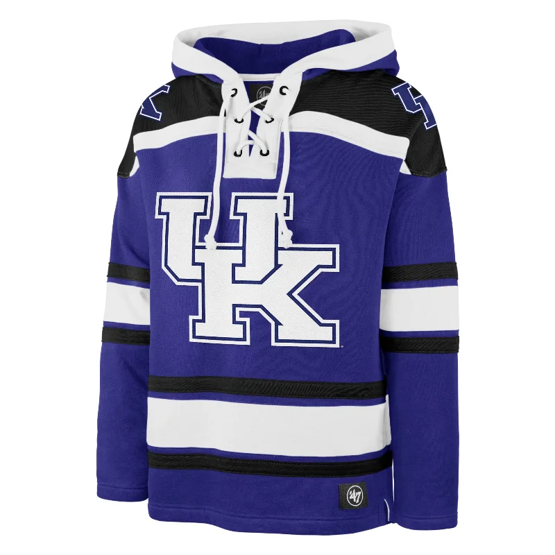 Men's hoodie with edgy look-KENTUCKY WILDCATS SUPERIOR '47 LACER HOOD