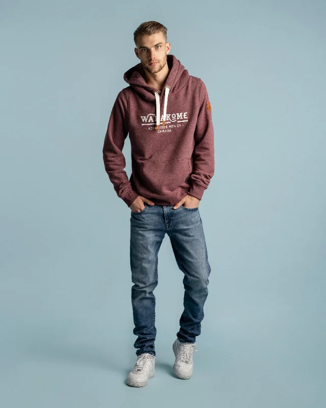 Men's hoodie with curved hem-Melville Mulberry Hoodie