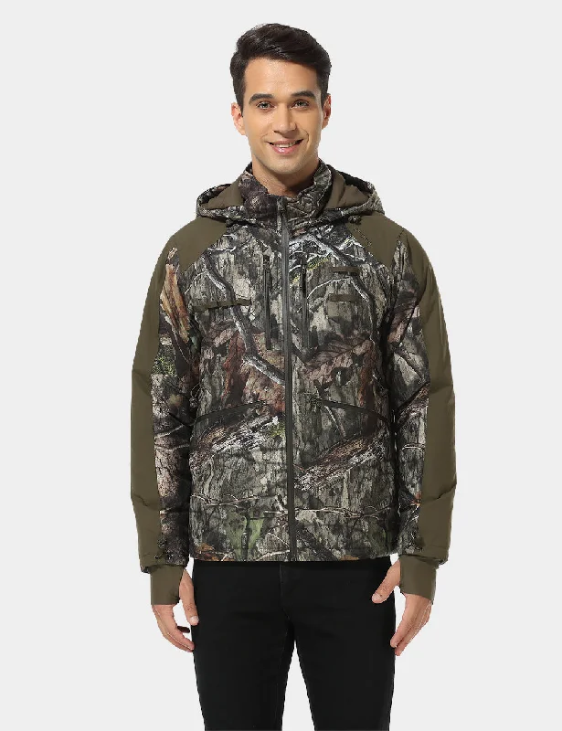 Men's compression jackets-Men's Heated Hunting Jacket - Camouflage, Mossy Oak® Country DNA