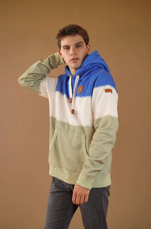 Men's hoodie for plus size-Miller Regatta/Aloe Hoodie