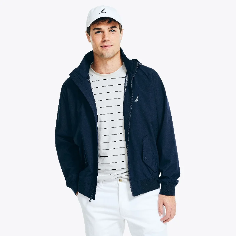 Men's riverside jackets-Nautica Mens Rainbreaker Bomber Jacket