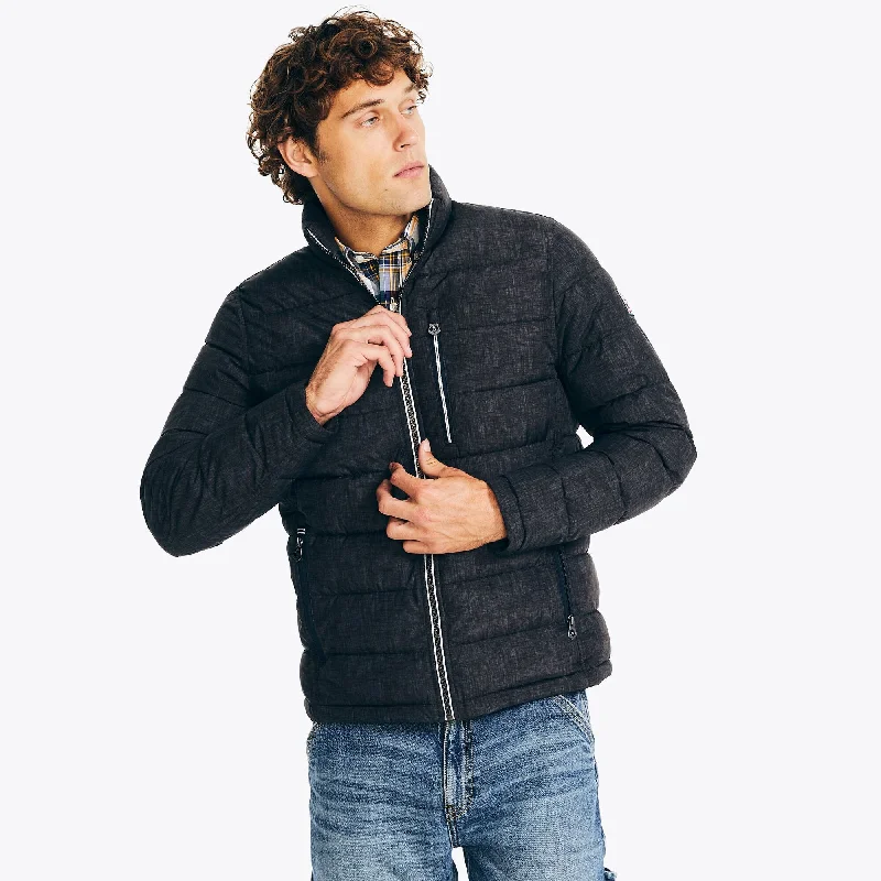 Men's futuristic jackets-Nautica Mens Sustainably Crafted Full-Zip Jacket