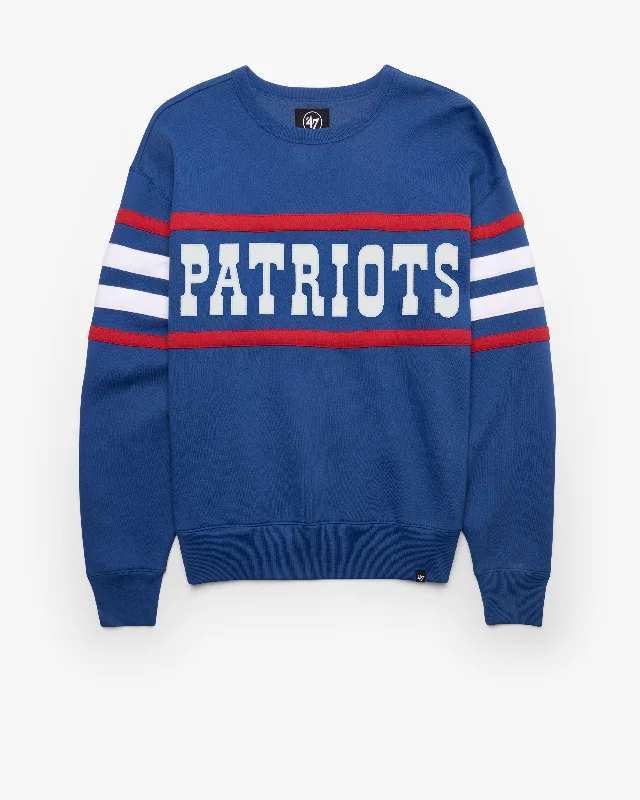 Men's hoodie with side vents-NEW ENGLAND PATRIOTS HISTORIC COACHES CORNER OVATION '47 LOWER EAST CREW