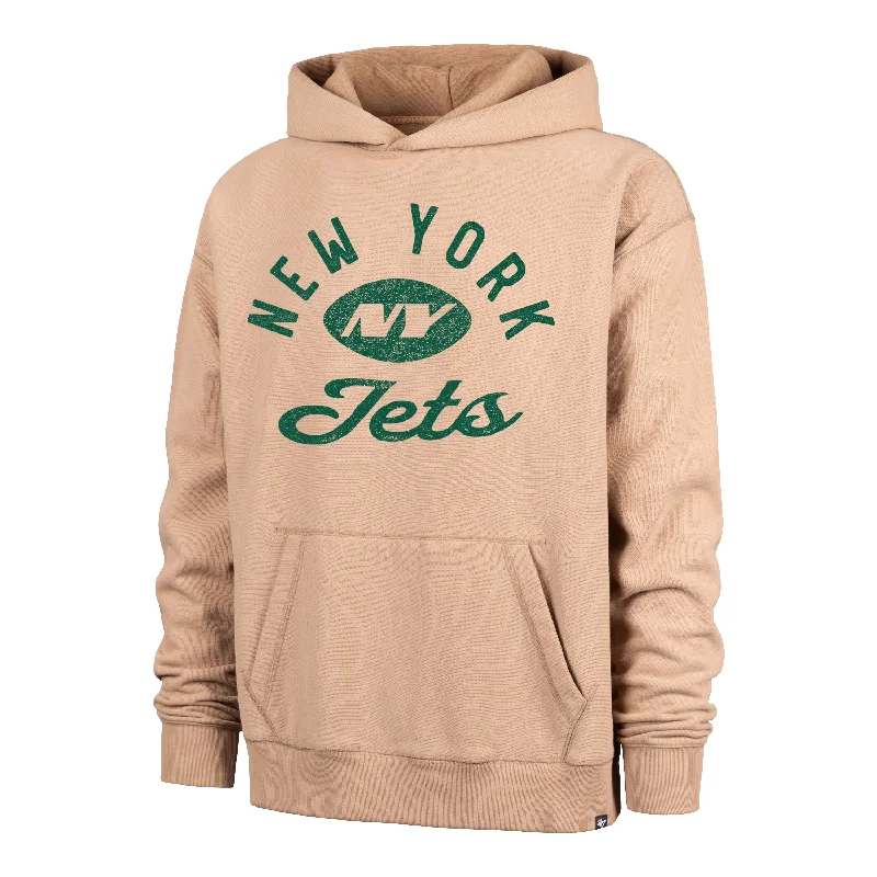 Men's hoodie with faded print-NEW YORK JETS DUSTED BOWLINE '47 FOUNDATION RIVER HOODIE