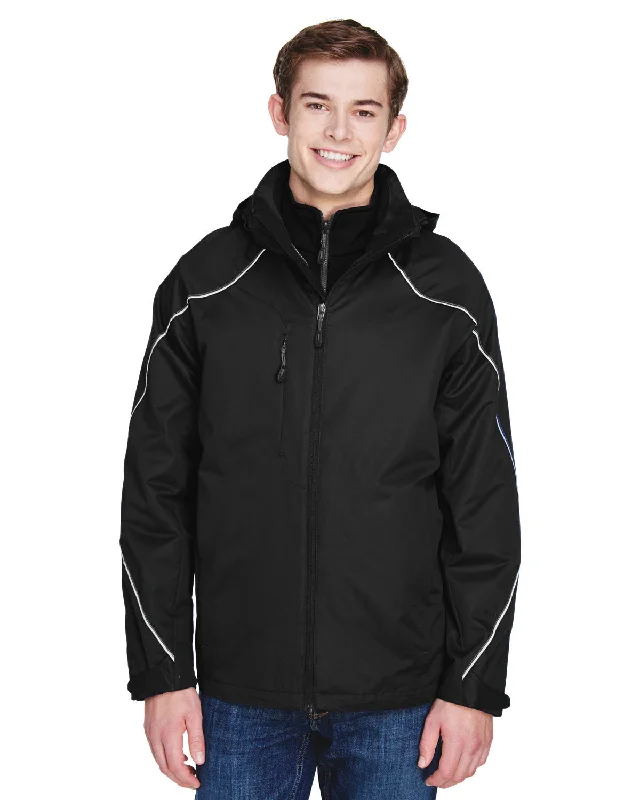 Men's throwback jackets-North End Men's Tall Angle 3-in-1 Jacket with Bonded Fleece Liner