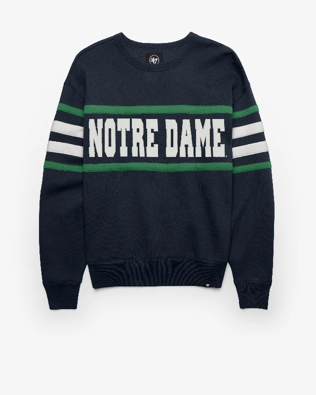 Men's hoodie for night out-NOTRE DAME FIGHTIN IRISH COACHES CORNER OVATION '47 LOWER EAST CREW