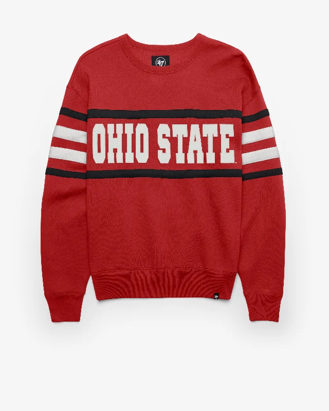 Men's hoodie with metallic finish-OHIO STATE BUCKEYES COACHES CORNER OVATION '47 LOWER EAST CREW