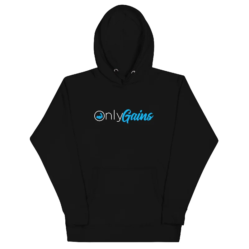 Men's hoodie with diamond pattern-ONLY GAINS Hoodie