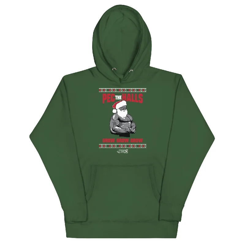 Men's hoodie with flared hem-PEC THE HALLS X-MAS Hoodie